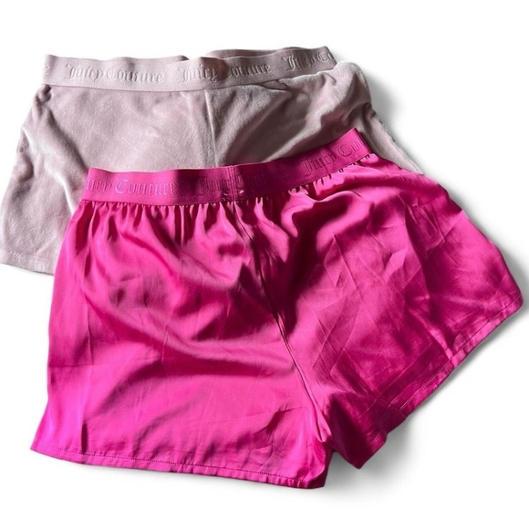 Juicy Couture Pink Sleep Shorts Lightweight Elastic Y2K Two Pack Size Sm/med - Picture 2 of 4